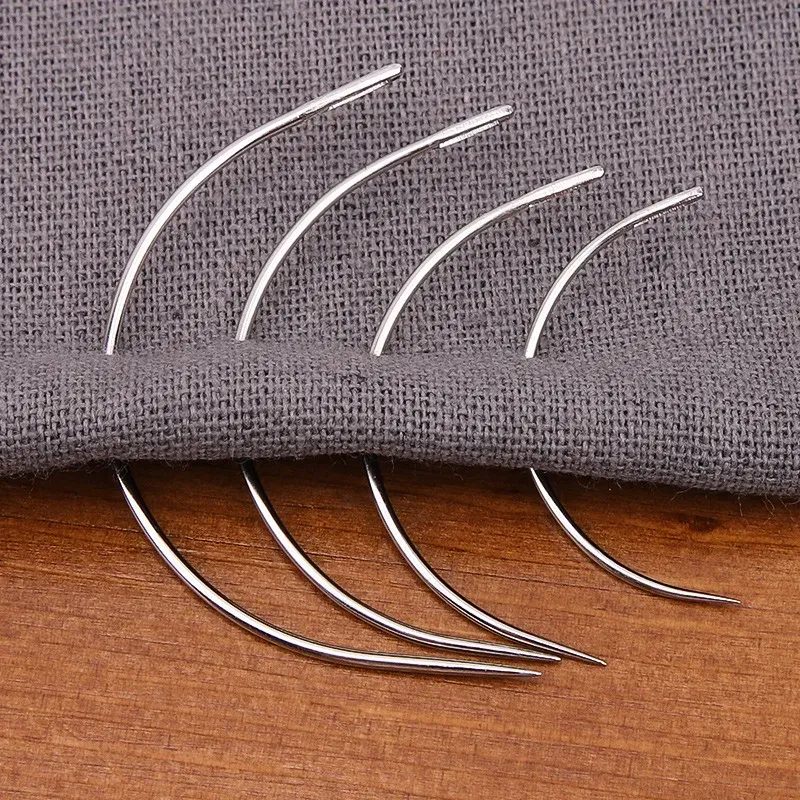 4 gebogene Nadeln Leder Handwerk Nähzubehör C Typ Schuhreparatur