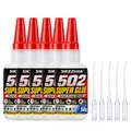 502 Sekundenkleber 50 g stark haftend für Leder und Metall – Farbe 5 bottles