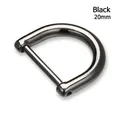 Abnehmbare Schulter Gurtband Schnalle 13mm bis 20mm D Ring – Farbe Black