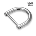 Abnehmbare Schulter Gurtband Schnalle 13mm bis 20mm D Ring – Farbe Silver