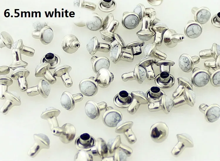 Acryl Türkis Messing Nieten 6,5 bis 10 mm für Kleidung und Taschen