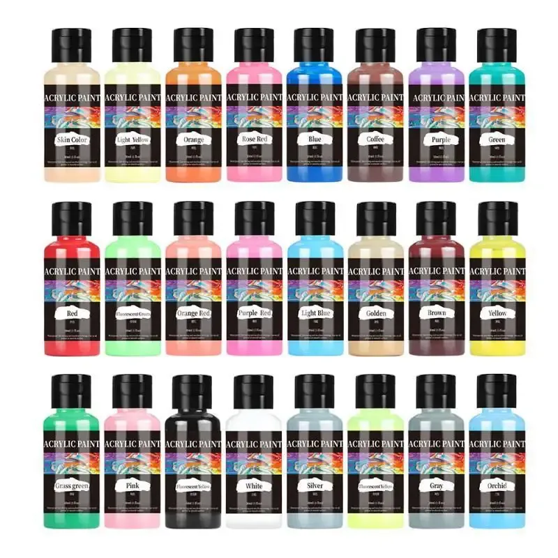 Acrylfarbe 30 ml für Stoff und Leder DIY