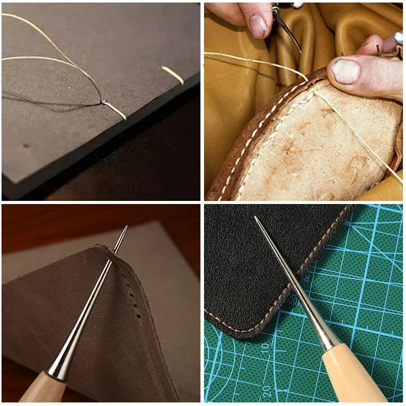 Ahle Leder Holzgriff für Nähen und Reparatur