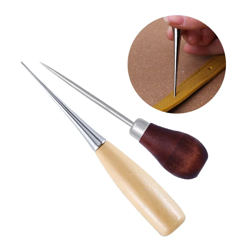 Ahle Leder Holzgriff für Nähen und Reparatur