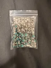 Kundenbewertungen – Acryl Türkis Messing Nieten 6,5 bis 10 mm für Kleidung und Taschen
