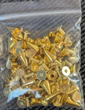 Kundenbewertungen – Kegel Farbige Nieten 7x10 mm für Kleidung Taschen Schuhe Lederhandwerk