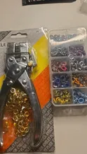 Kundenbewertungen – Öse Tülle Zange Kit mit 100 Gold Ösen 4,5 mm für Leder