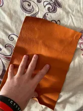 Kundenbewertungen – Rindsleder Orange Weich Ganzes Stück DIY Lederwaren