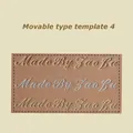 Bewegliches Heißfolien Präge Set Messing Typ Set Lederhandwerk – Farbe Font 4 Set