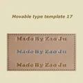 Bewegliches Heißfolien Präge Set Messing Typ Set Lederhandwerk – Farbe Font 17 Set