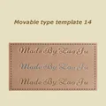 Bewegliches Heißfolien Präge Set Messing Typ Set Lederhandwerk – Farbe Font 14 Set