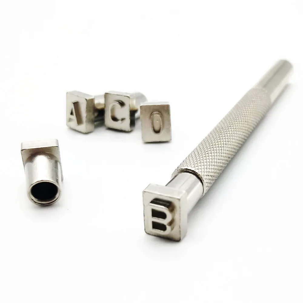 Buchstaben Zahlen Stempelset Leder 4 bis 10 mm