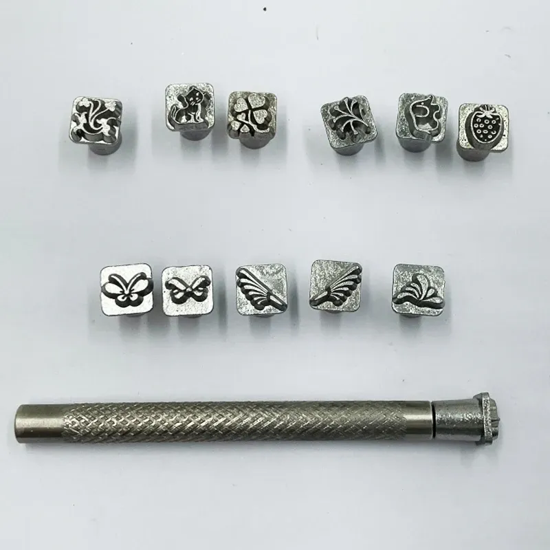 Buchstaben Zahlen Stempelset Leder 4 bis 10 mm