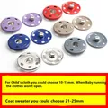 Bunte Metall Druckknöpfe 10 bis 25 mm für Nähen Leder Kleidung – 3
