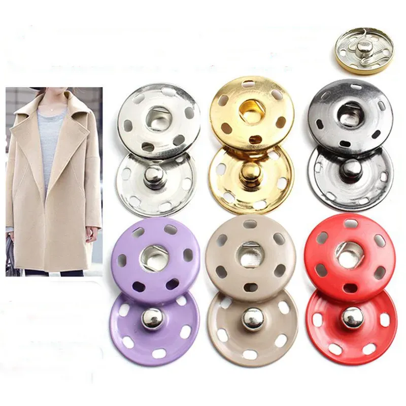 Bunte Metall Druckknöpfe 10 bis 25 mm für Nähen Leder Kleidung