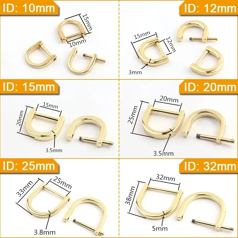 D-Ring Schäkel mit Schraubverschluss 10mm bis 32mm 2 Stück