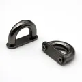 D-Ring Schnallen Taschenverbinder 2 Stück für Lederhandwerk – Farbe Gunblack