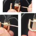 D-Schnalle Metall 2 Stück abnehmbar für Leder Gürtel Tasche Griff 0,9 bis 3,2 cm – 3