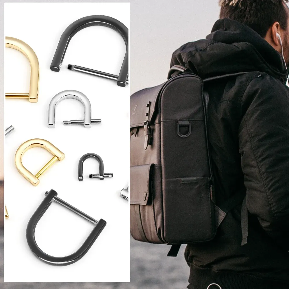 D-Schnalle Metall 2 Stück abnehmbar für Leder Gürtel Tasche Griff 0,9 bis 3,2 cm
