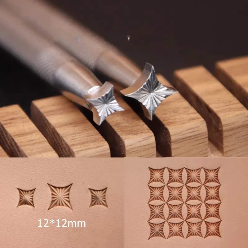 Diamant Radial Leder Prägewerkzeug Edelstahl 12 x 12 mm Stempel