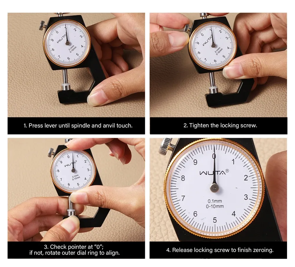 Dickenmessgerät Leder WUTA flach für DIY Werkzeuge