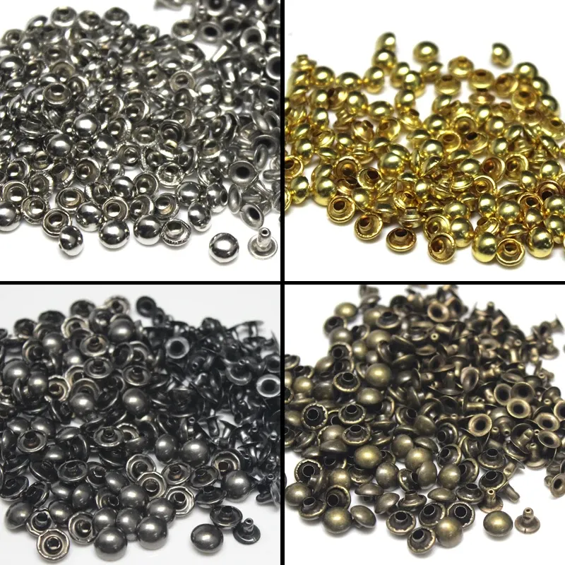 Dome Cap Nieten Rund 4 bis 10 mm für Leder Tasche Gürtel Kleidung Schuhe
