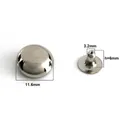 Dome Cap Nieten Rund 4 bis 10 mm für Leder Tasche Gürtel Kleidung Schuhe – Farbe D-12mm