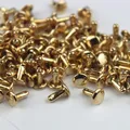 Doppel Kappe Nieten 6mm bis 8mm für Lederhandwerk und Kragen 100 Sets – Farbe light gold