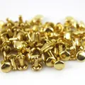 Doppel Kappe Nieten 6mm bis 8mm für Lederhandwerk und Kragen 100 Sets – Farbe gold