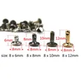 Doppel Kappe Nieten 6mm bis 8mm für Lederhandwerk und Kragen 100 Sets – 3