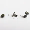 Doppelkappen Rundnieten 7x8mm bis 9x16mm für Lederhandwerk 20 Stück – Farbe gunmetal