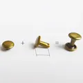 Doppelkappen Rundnieten 7x8mm bis 9x16mm für Lederhandwerk 20 Stück – Farbe antique bronze