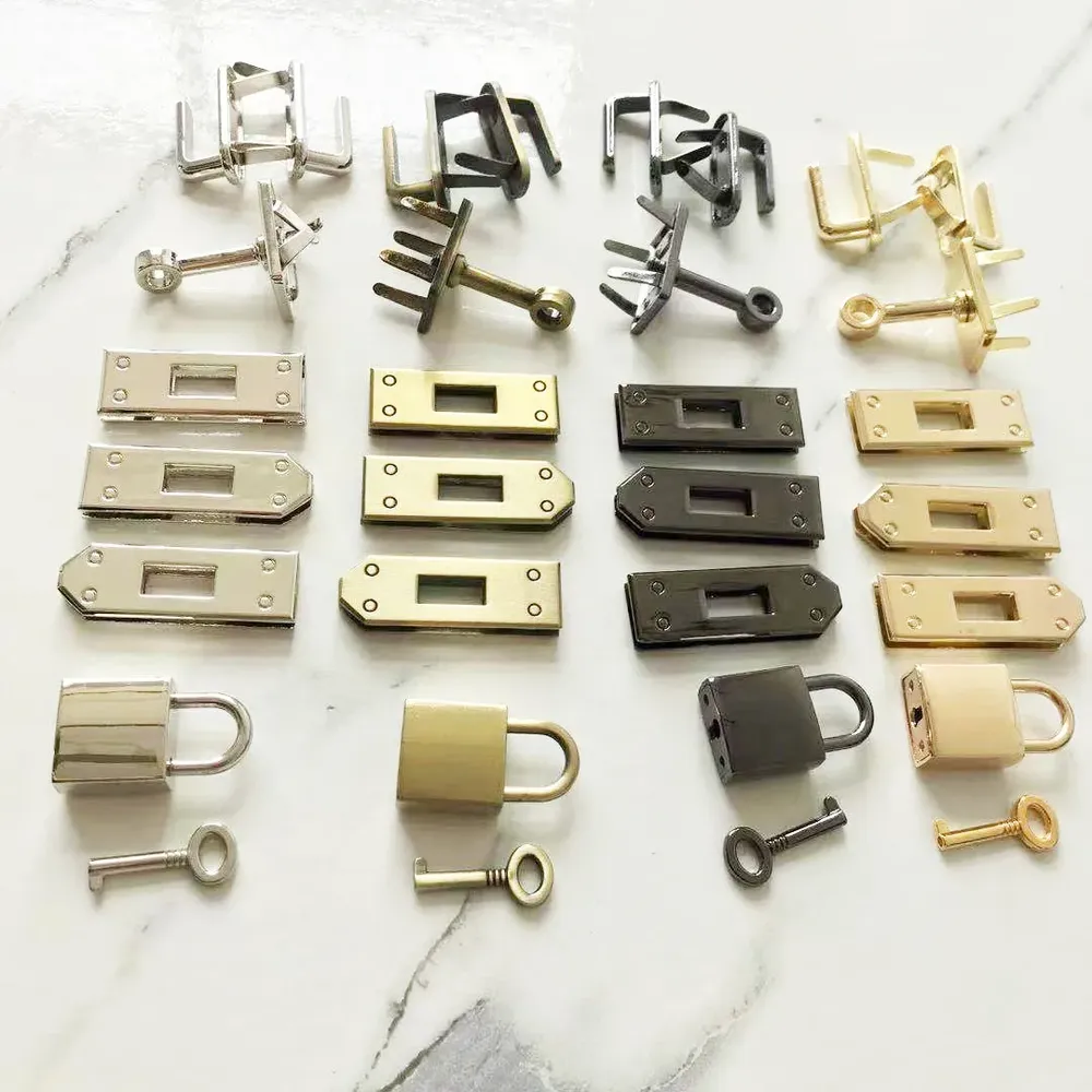 Drehverschluss Schloss Schnalle 45mm für Handtaschen 7 Stück