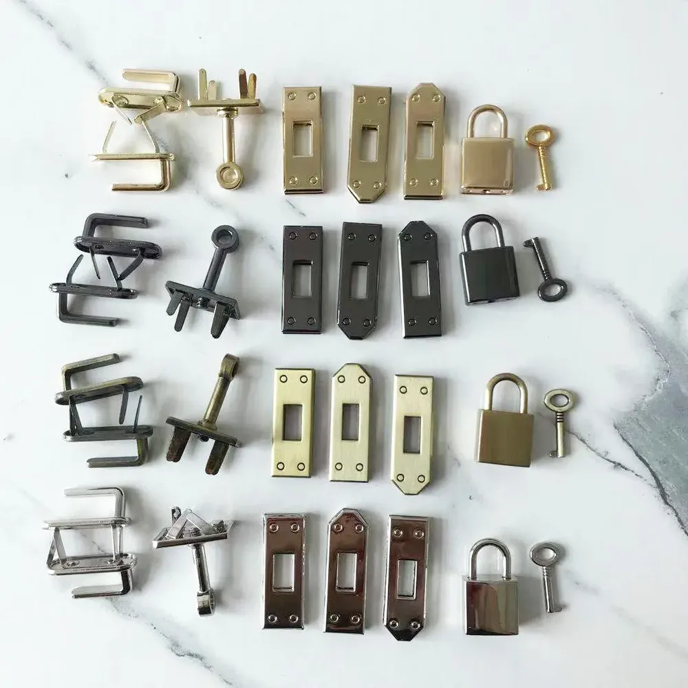 Drehverschluss Schloss Schnalle 45mm für Handtaschen 7 Stück