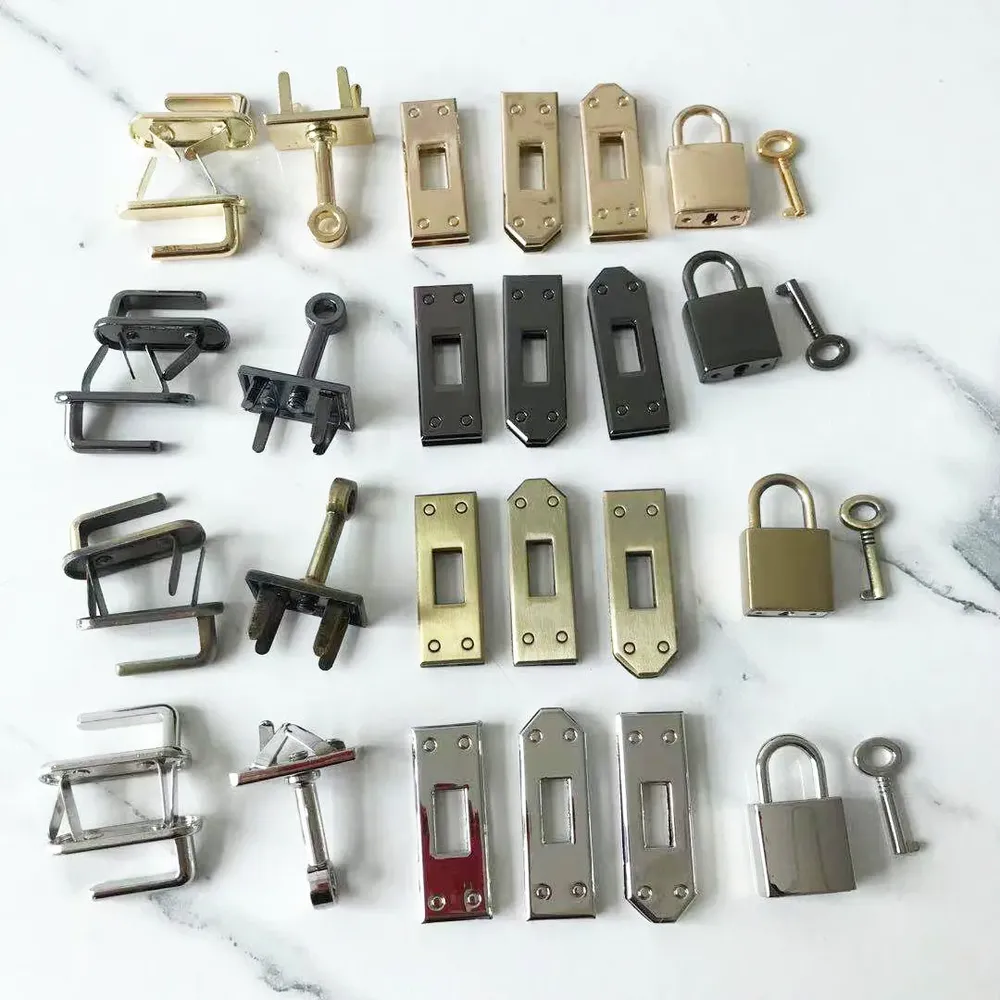 Drehverschluss Schloss Schnalle 45mm für Handtaschen 7 Stück