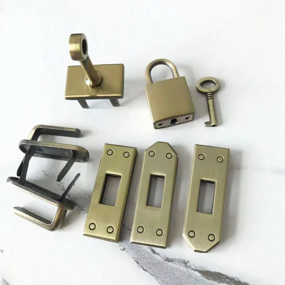 Drehverschluss Schloss Schnalle 45mm für Handtaschen 7 Stück
