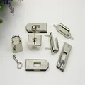 Drehverschluss Schloss Schnalle 45mm für Handtaschen 7 Stück – Farbe silver