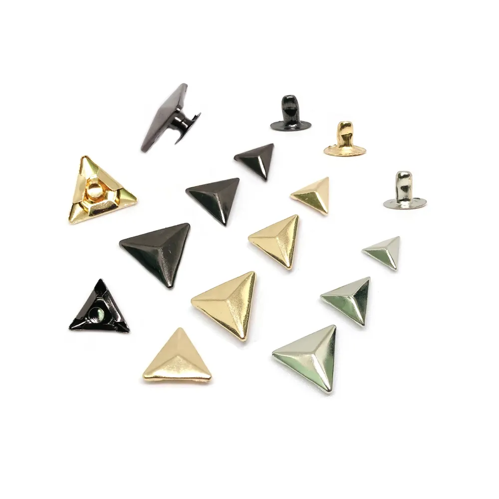 Dreieck Nieten 10mm bis 15mm für Gürtel und Taschen 50 Sets