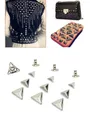 Dreieck Nieten 10mm bis 15mm für Gürtel und Taschen 50 Sets – Farbe Silver
