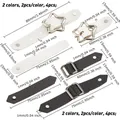 Druckknopf Leder PU 4 Sets zum Aufnähen für Jacken Taschen Reisetaschen – Farbe AECH04-00408