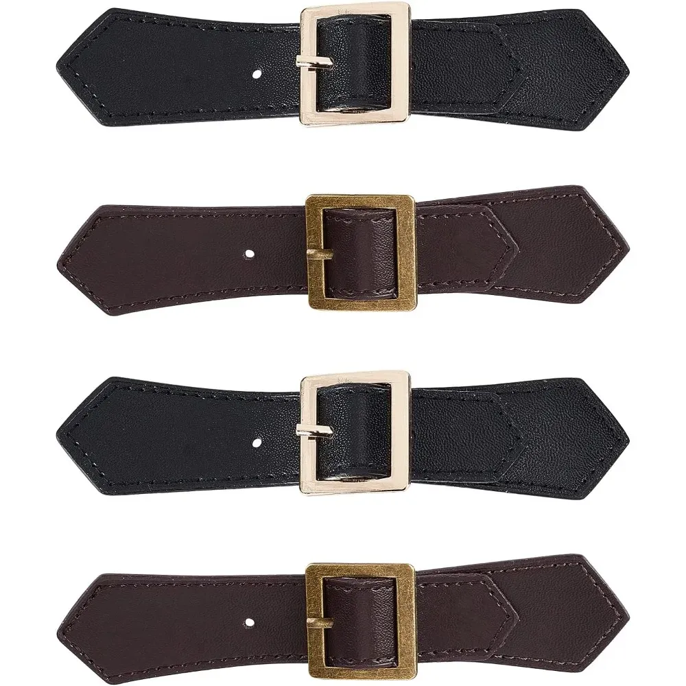 Druckknopf Leder PU 4 Sets zum Aufnähen für Jacken Taschen Reisetaschen