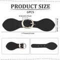 Druckknopf Leder PU 6 Sets zum Aufnähen für Jacken Taschen Reisetaschen – Farbe AECH04-00444