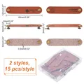 Druckknopf Leder PU 6 Sets zum Aufnähen für Jacken Taschen Reisetaschen – Farbe AECH04-00402