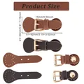 Druckknopf Leder PU 6 Sets zum Aufnähen für Jacken Taschen Reisetaschen – Farbe AECH04-00435