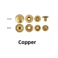 Druckknopf Messing 10 bis 20 Sets für Leder Kleidung Taschen 8 bis 15 mm – Farbe Copper