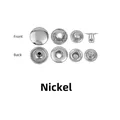 Druckknopf Messing 10 bis 20 Sets für Leder Kleidung Taschen 8 bis 15 mm – Farbe Nickel