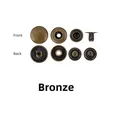 Druckknopf Messing 10 bis 20 Sets für Leder Kleidung Taschen 8 bis 15 mm – Farbe Bronze
