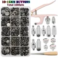 Druckknopf Metall 1 bis 20 Stück für Lederhandwerk Kleidung Taschen – Farbe SET C