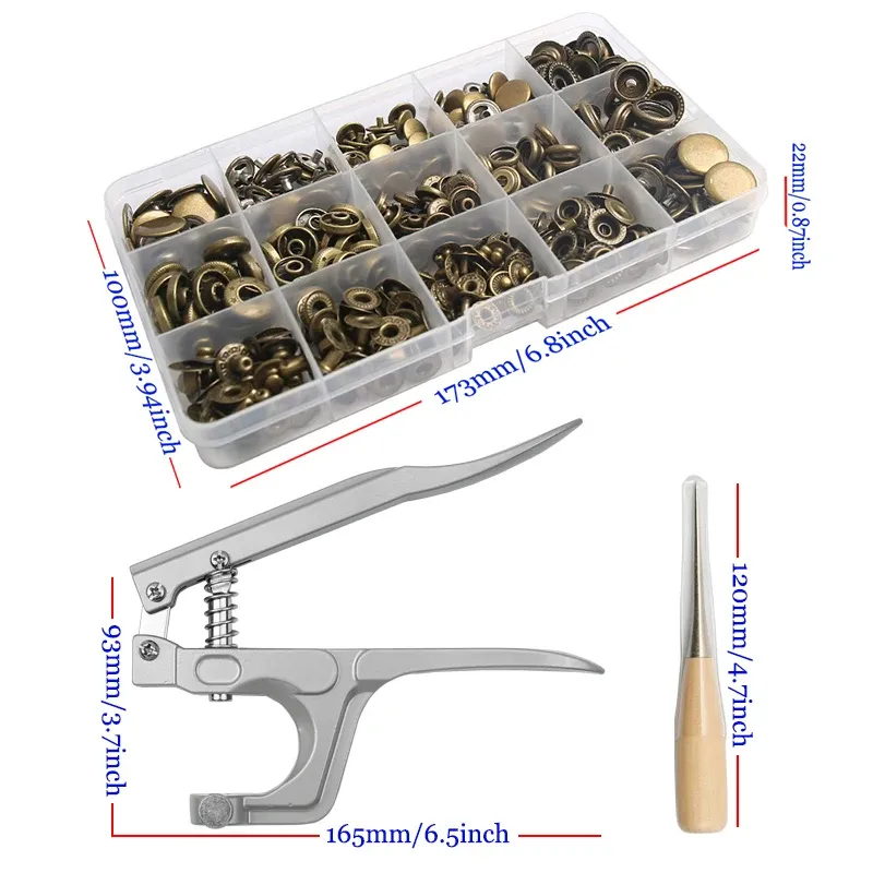Druckknopf Metall 1 bis 20 Stück für Lederhandwerk Kleidung Taschen