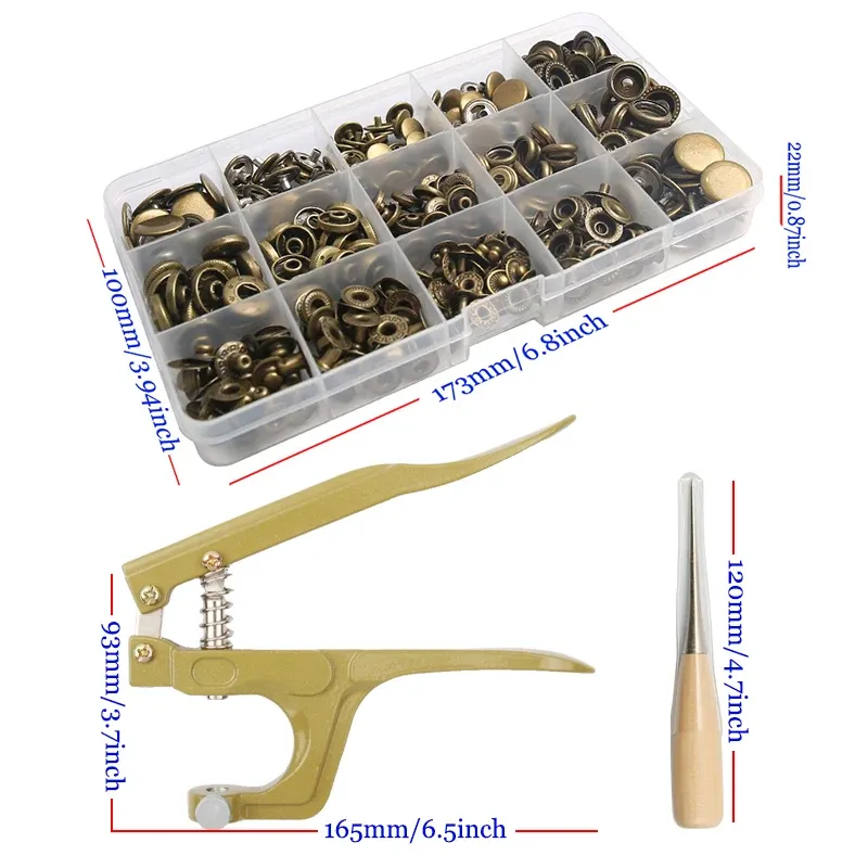 Druckknopf Metall 10 bis 20 Stück für Lederhandwerk Kleidung Taschen